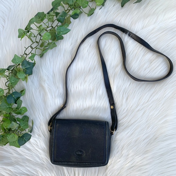 Longchamp Handbags - Longchamp Black Pebbled Leather Mini Crossbody